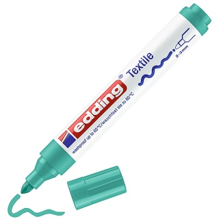 Marker tekstylny e-4500 EDDING, 2-3 mm, bladozielony, Markery, Artykuły do pisania i korygowania