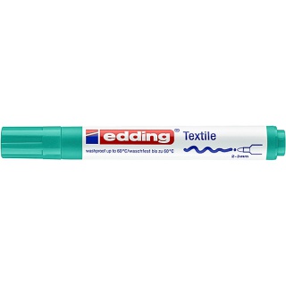 Marker tekstylny e-4500 EDDING, 2-3 mm, bladozielony, Markery, Artykuły do pisania i korygowania