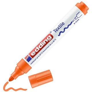 Marker tekstylny e-4500 EDDING, 2-3 mm, pomarańczowy, Markery, Artykuły do pisania i korygowania