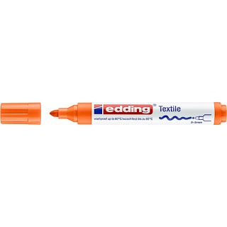 Marker tekstylny e-4500 EDDING, 2-3 mm, pomarańczowy, Markery, Artykuły do pisania i korygowania