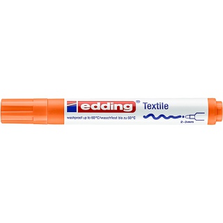 Marker tekstylny e-4500 EDDING, 2-3 mm, pomarańczowy, Markery, Artykuły do pisania i korygowania