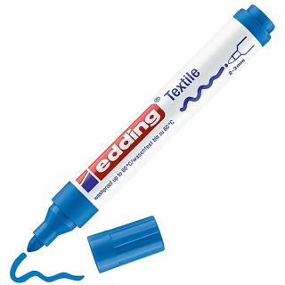 Marker tekstylny e-4500 EDDING, 2-3 mm, jasnoniebieski, Markery, Artykuły do pisania i korygowania