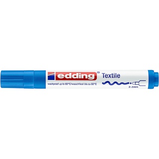Marker tekstylny e-4500 EDDING, 2-3 mm, jasnoniebieski, Markery, Artykuły do pisania i korygowania