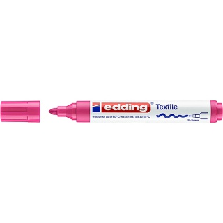 Marker tekstylny e-4500 EDDING, 2-3 mm, różowy neonowy, Markery, Artykuły do pisania i korygowania