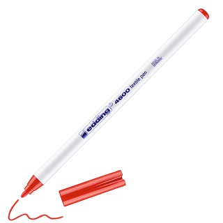 Pisak tekstylny e-4600 EDDING, 1 mm, czerwony, Pisaki, Artykuły do pisania i korygowania