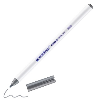 Pisak tekstylny e-4600 EDDING, 1 mm, szary, Pisaki, Artykuły do pisania i korygowania