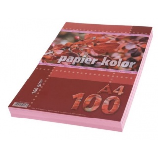 PAPIER A4 160gr. RÓŻOWY /100/, Podkategoria, Kategoria