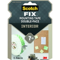 Mounting tape, double-sided SCOTCH-FIX® (4496G-1950-P), 19mm, 5m, 7kg