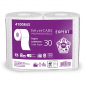 Cellulose toilet paper VELVET Expert,3-ply, 4 rolls, white