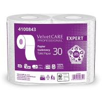 Papier toaletowy celulozowy VELVET Expert, 3-warstwowy, 4 rolki, biały, Papiery toaletowe i dozowniki, Artykuły higieniczne i dozowniki