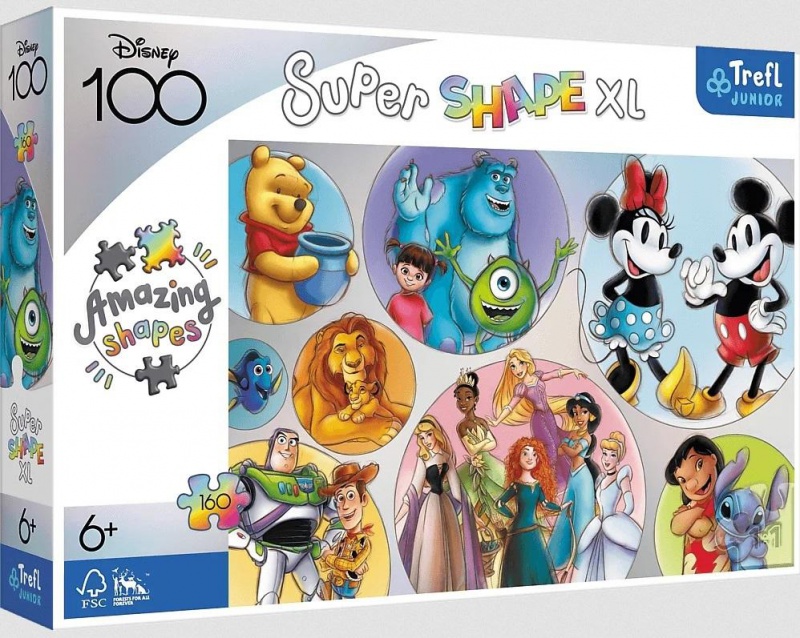 Puzzle 160 XL Super Shape Kolorowy świat Disney !!, Podkategoria, Kategoria