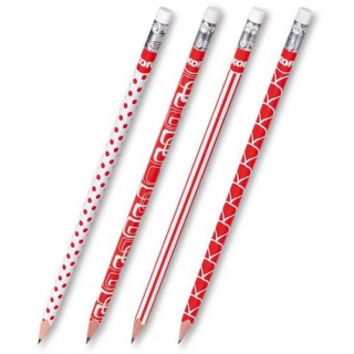 "GRAFITOS" Ołówek trójkątny czerwono - biały, No.2, Podkategoria, Kategoria