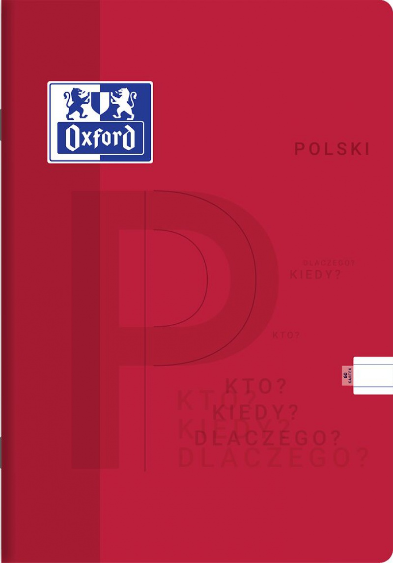 ZESZYT OXFORD J.POLSKI A4 60K.LINIA 5szt., Podkategoria, Kategoria