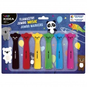 FLAMASTRY JUMBO Z FIGURKĄ MISIE 6-KOL.KIDEA