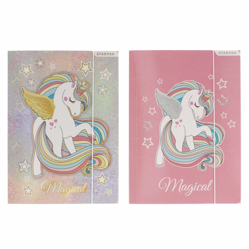 TECZKA Z GUMKĄ PAP A4 UNICORN STK, Podkategoria, Kategoria
