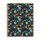 Circular notebook MIQUELRIUS NB-4, A4 120 sheets, checkered, flowers wildflowers, color mix