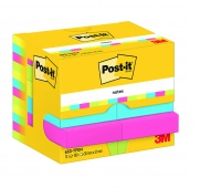 Karteczki samoprzylepne Post-it®, ENERGETIC, 38x51mm, 12x100 kart., Bloczki samoprzylepne, Papier i etykiety