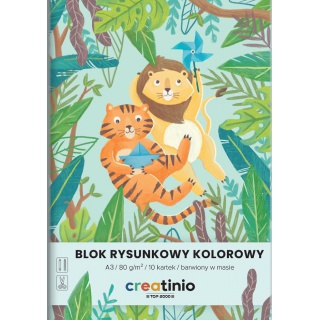 BLOK RYSUNKOWY TOP CREATINIO A3 10K.80gr.KOLOR, Bloki, Zeszyty i bloki
