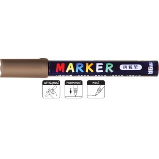 MARKER AKRYLOWY 1-2mm.BRĄZOWY METALIK, Podkategoria, Kategoria