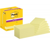 Karteczki samoprzylepne POST-IT® Super Sticky (655-S), 127x76mm, 12x90 kartek, jaskrawo żółte, Bloczki samoprzylepne, Papier i etykiety
