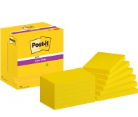 Karteczki samoprzylepne POST-IT® Super Sticky (655-12SSCY-EU), 127x76mm, 12x90 kart., żółte, Bloczki samoprzylepne, Papier i etykiety