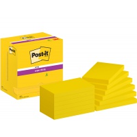 Sticky notes POST-IT® Super Sticky (655-12SSCY-EU), 127x76mm, 12x90 sheets, yellow