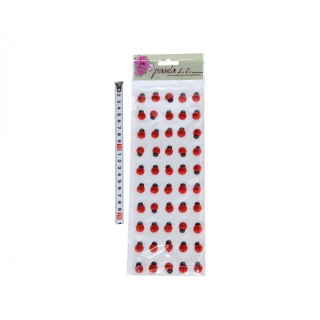Biedronki czerwone przyklejane 15mm 12rz x 5szt, Podkategoria, Kategoria