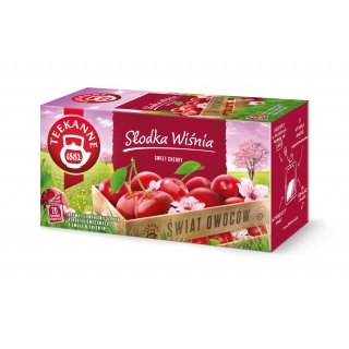 Herbata TEEKANNE World of Fruits, Słodka Wiśnia, 20 kopert, Herbaty, Artykuły spożywcze