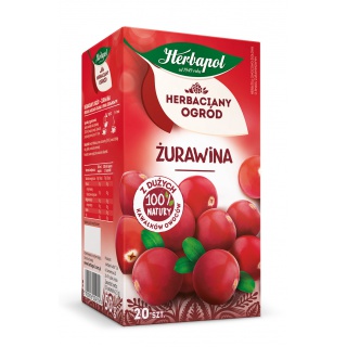 Herbata HERBAPOL Herbaciany Ogród, 20 torebek, żurawina, Herbaty, Artykuły spożywcze