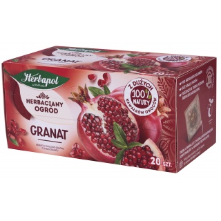 Herbata HERBAPOL Herbaciany Ogród, 20 torebek, granat, Herbaty, Artykuły spożywcze