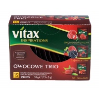 Herbata VITAX owocowo-ziołowa, owocowe trio, 15 kopert