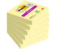 Karteczki samoprzylepne POST-IT® Super Sticky (654-P6SSCY-EU), 76x76mm, 4+2x90 kart., żółte, 2 bloczki GRATIS, Bloczki samoprzylepne, Papier i etykiety