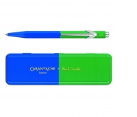 Długopis CARAN D'ACHE 849 Paul Smith Edycja 4, M, w pudełku, Cobalt/Emerald, Długopisy, Artykuły do pisania i korygowania