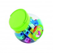 Temperówka plastikowa KEYROAD Color Mate, podwójna, w tubie, mix kolorów
