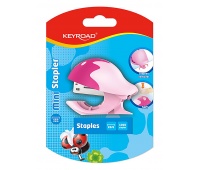 Zszywacz KEYROAD Mini + 1000 zszywek, blister, mix kolor&oacute;w, Zszywacze, Drobne akcesoria biurowe