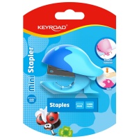 Zszywacz KEYROAD Mini + 1000 zszywek, blister, mix kolor&oacute;w, Zszywacze, Drobne akcesoria biurowe