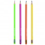 Ołówek drewniany z gumką KEYROAD, HB, trójkątny, neonowy, 12 szt., plastikowe pudełko, Ołówki, Artykuły do pisania i korygowania