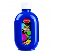Farba plakatowa KEYROAD, fluorescencyjna, 300ml, butelka, neonowa niebieska, Plastyka, Artykuły szkolne