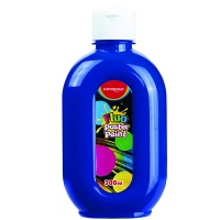 Farba plakatowa KEYROAD, Fluo, 300ml, butelka, neonowa niebieska
