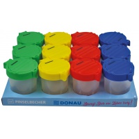 Water cup DONAU, no-spill, 190ml, color mix, Art., School supplies