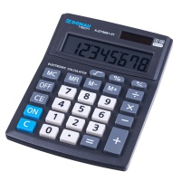 Kalkulator biurowy DONAU TECH OFFICE, 8-cyfr. wyświetlacz, wym. 137x101x30mm, czarny, Kalkulatory, Urządzenia i maszyny biurowe