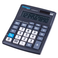 Kalkulator biurowy DONAU TECH OFFICE, 10-cyfr. wyświetlacz, wym. 137x101x30mm, czarny, Kalkulatory, Urządzenia i maszyny biurowe