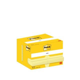 Karteczki samoprzylepne POST-IT® (656), 51x76mm, 12x100 kart., żółte, Bloczki samoprzylepne, Papier i etykiety