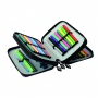 Pencil case KEYROAD, equipped, 3-chamber, 52 items, 20,5x13,5x6 cm, color mix, Pencil cases, School supplies