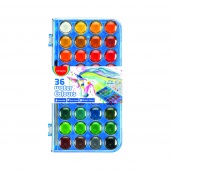 Farby akwarelowe KEYROAD, z pędzelkiem, 36 szt., pudełko, mix kolorów, Plastyka, Artykuły szkolne