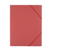 TECZKA D.RECT PLASTIKOWA Z GUMKĄ CZERWONA