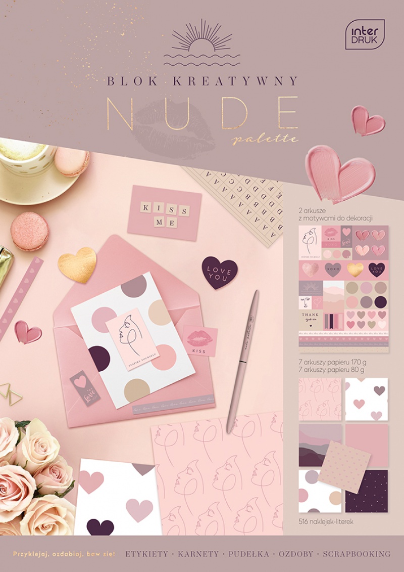 BLOK KREATYWNY Z NAKL.A4 18K.80/170G.NUDE, Podkategoria, Kategoria