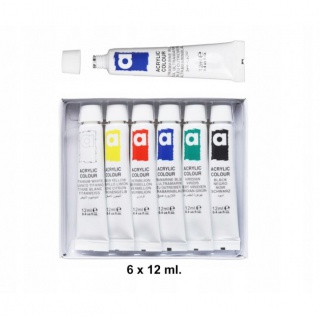 ZESTAW FARB TEMPER 6 KOL X 12ML, Podkategoria, Kategoria