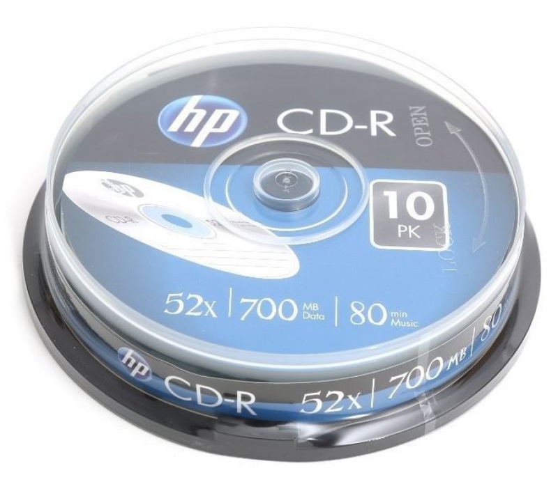 PŁYTY CD-R80 HP 700MB 52X CAKE 10szt., Podkategoria, Kategoria