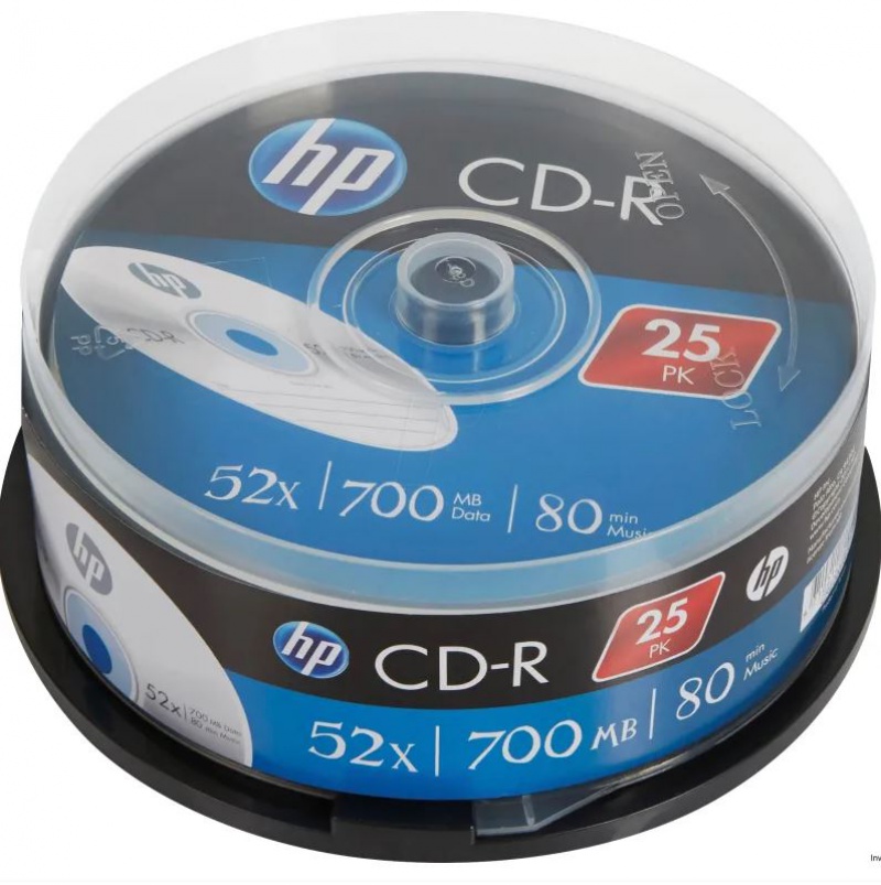 PŁYTY CD-R80 HP 700MB 52X CAKE 25szt., Podkategoria, Kategoria